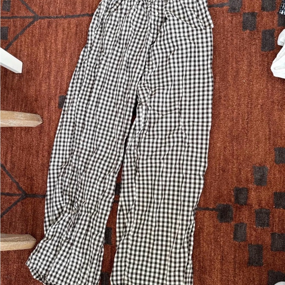 Black and White Checkered Pants